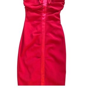 Nicole Miller Hot Pink Strapless Dress